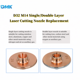 DMK D32 M14 Single/Double Layer Chrome Plated Laser Cutting Nozzle