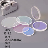 D50 Series Large Size Fiber Laser Protective Windows Lens Fused Silica For Laser Cutting Head