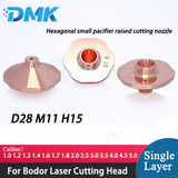 D28 H15 M11 Hexagonal YG Raised Single Layer Laser Cutting Nozzle