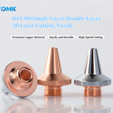 DMK 3D Laser Cutting Nozzle D15 M8 Single/Double Layer Copper Laser Cutting Nozzle Replacement