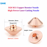 DMK D28 M11 Copper Booster Nozzle High Power Laser Cutting Nozzle for Precitec/WSX/HANS/Boci/Bodor